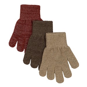 Mikk-Line - Magic Gloves Med Glitter 3 Pak, Apple Butter/Chocolate Chip/Doeskin